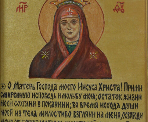 Образ Божией Матери в камне возле храма Воскресения Христова (г.Минск)